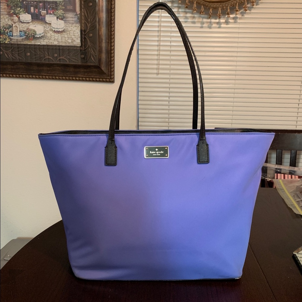 Kate Spade Large Ocean Blue Nylon Tote Bag